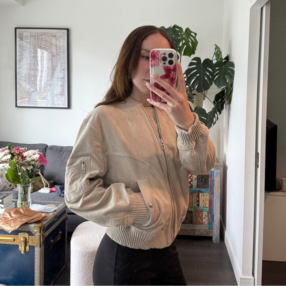 Blank NYC Cream Bomber Jacket NWT 🏷️